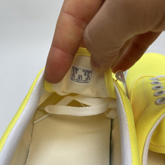 NEW Vans Era Neon Yellow Lemon Tonic Skate Authentic Shoe Sneaker Wom 8 US (M6) - Picture 8 of 11